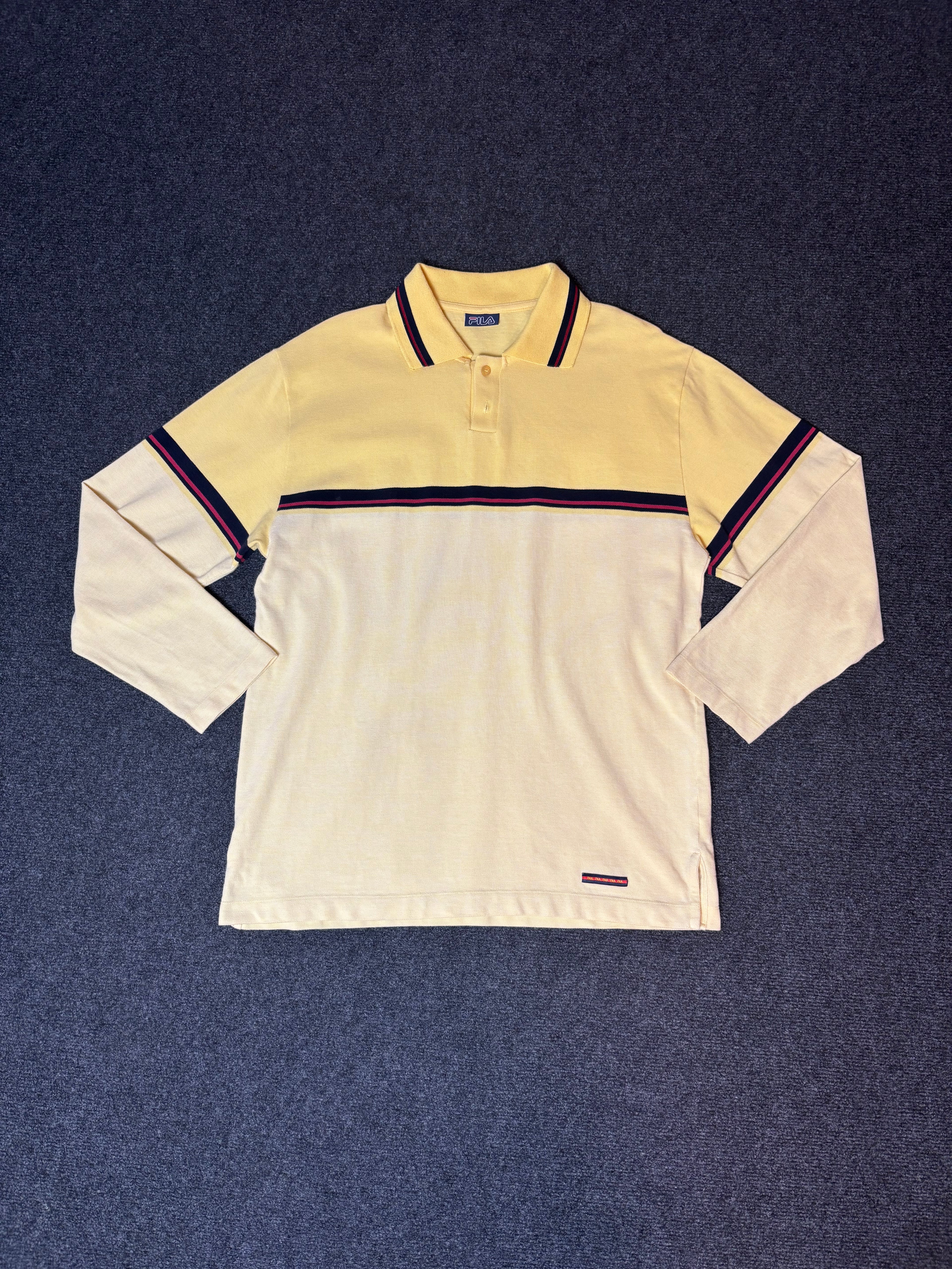 Fila Vintage Long Sleeve Polo Shirt