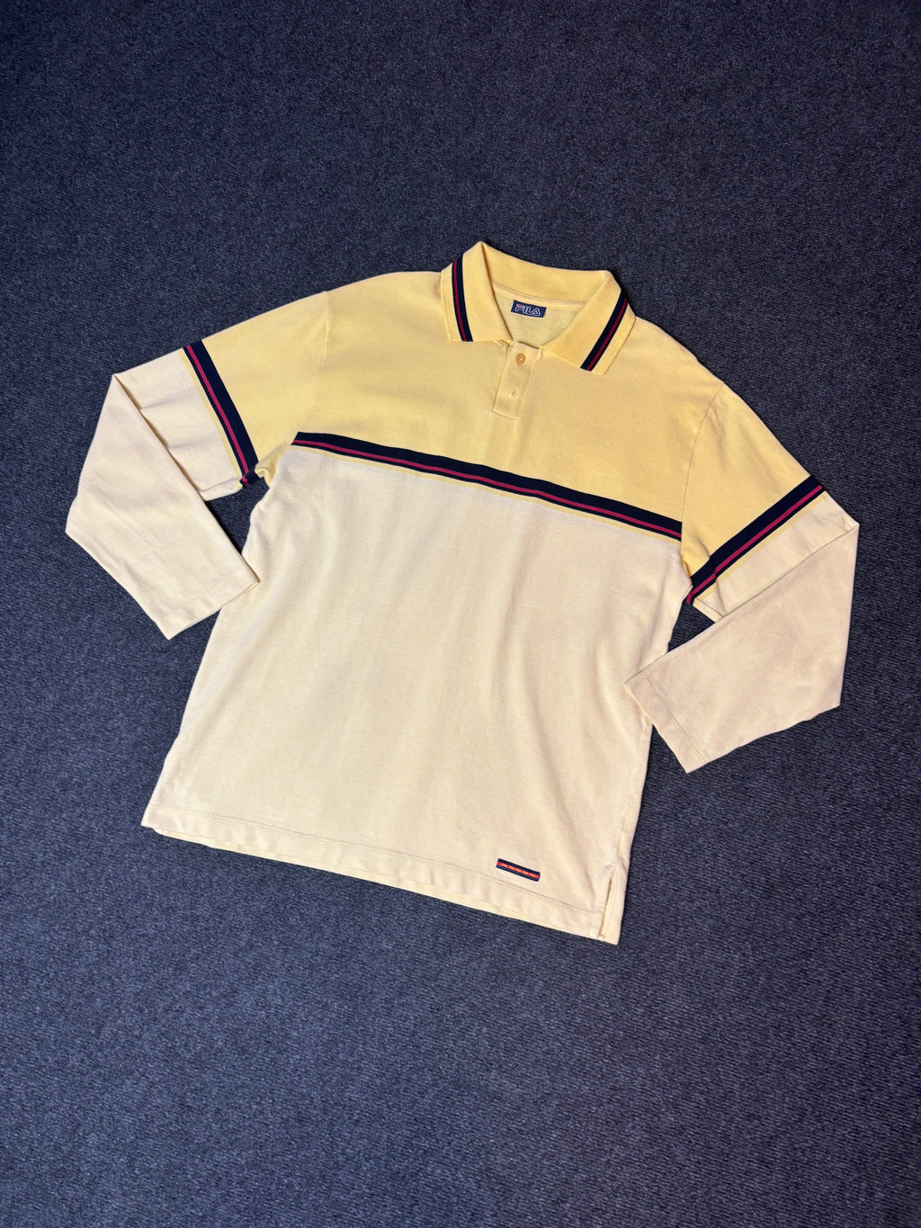 Fila Vintage Long Sleeve Polo Shirt