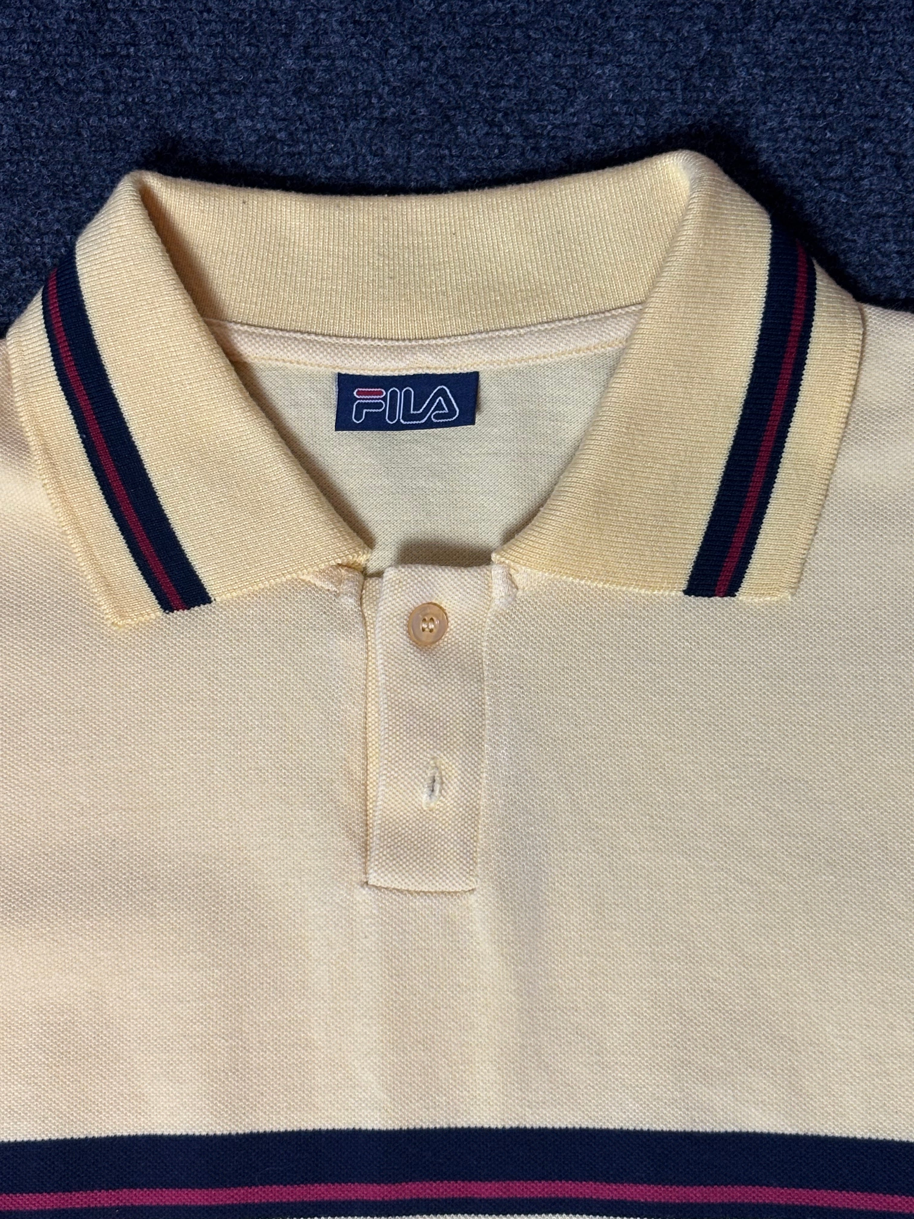 Fila Vintage Long Sleeve Polo Shirt