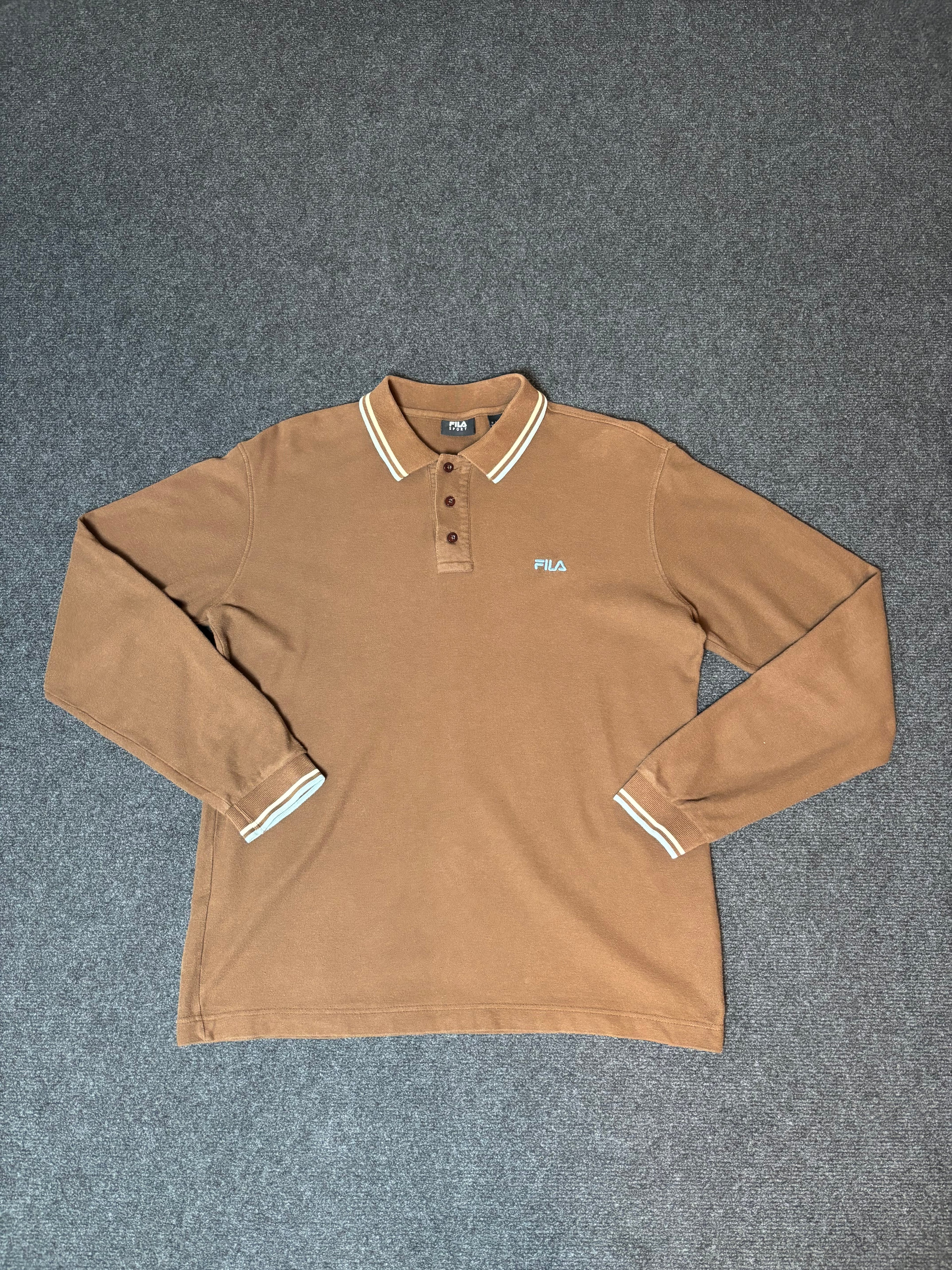 Fila Vintage Long Sleeve Polo Shirt