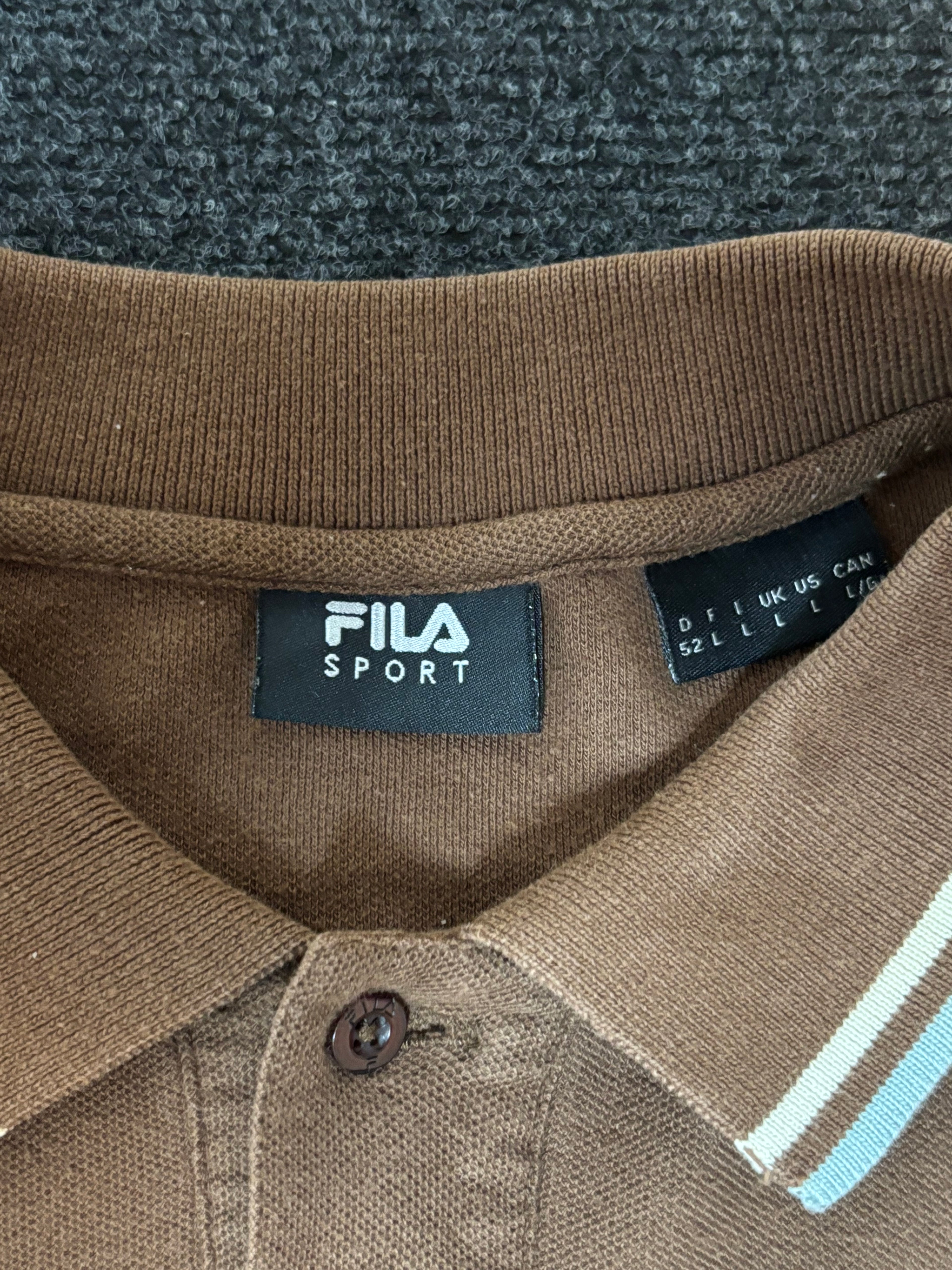 Fila Vintage Long Sleeve Polo Shirt