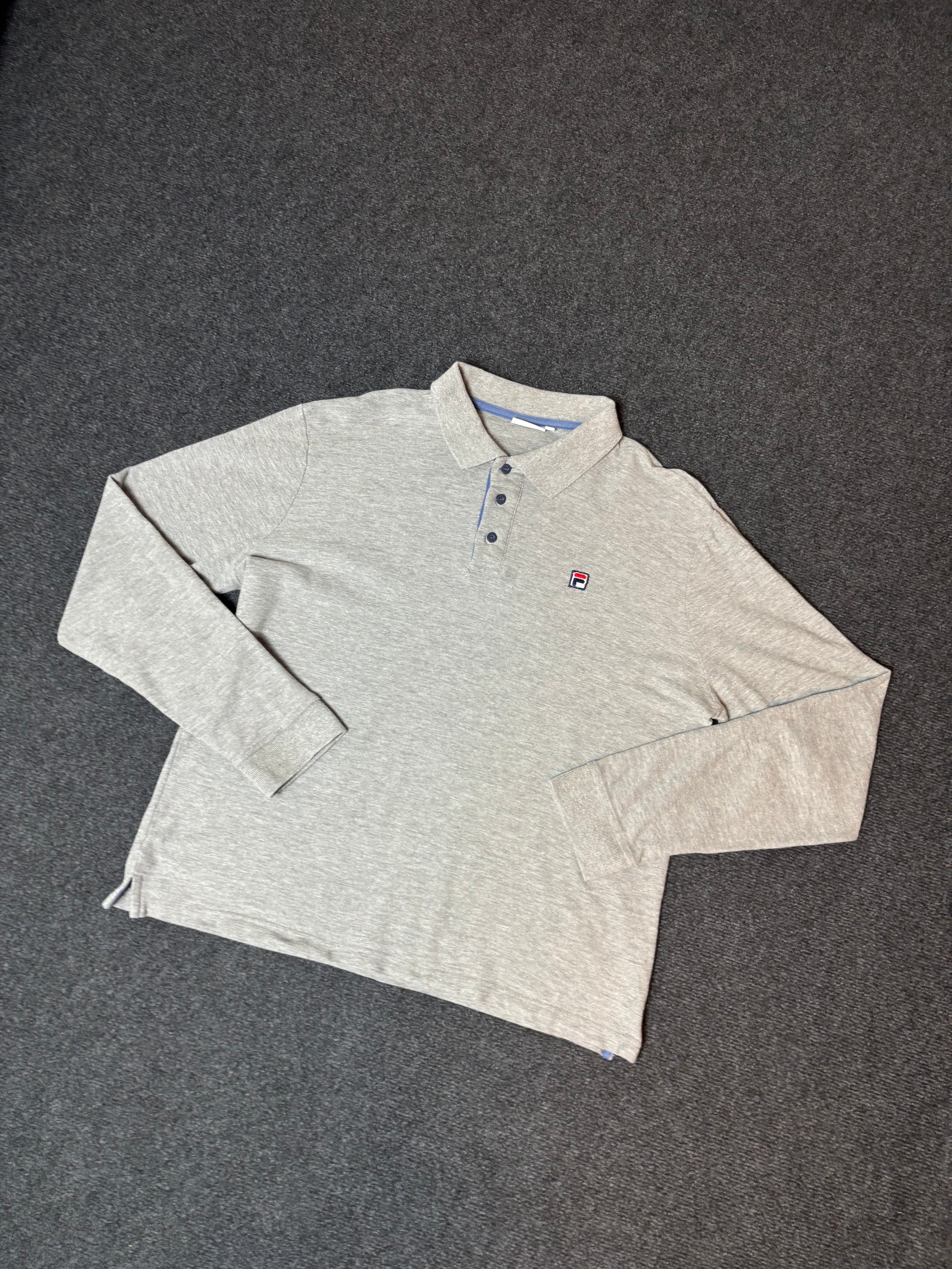 Fila Vintage Long Sleeve Polo Shirt