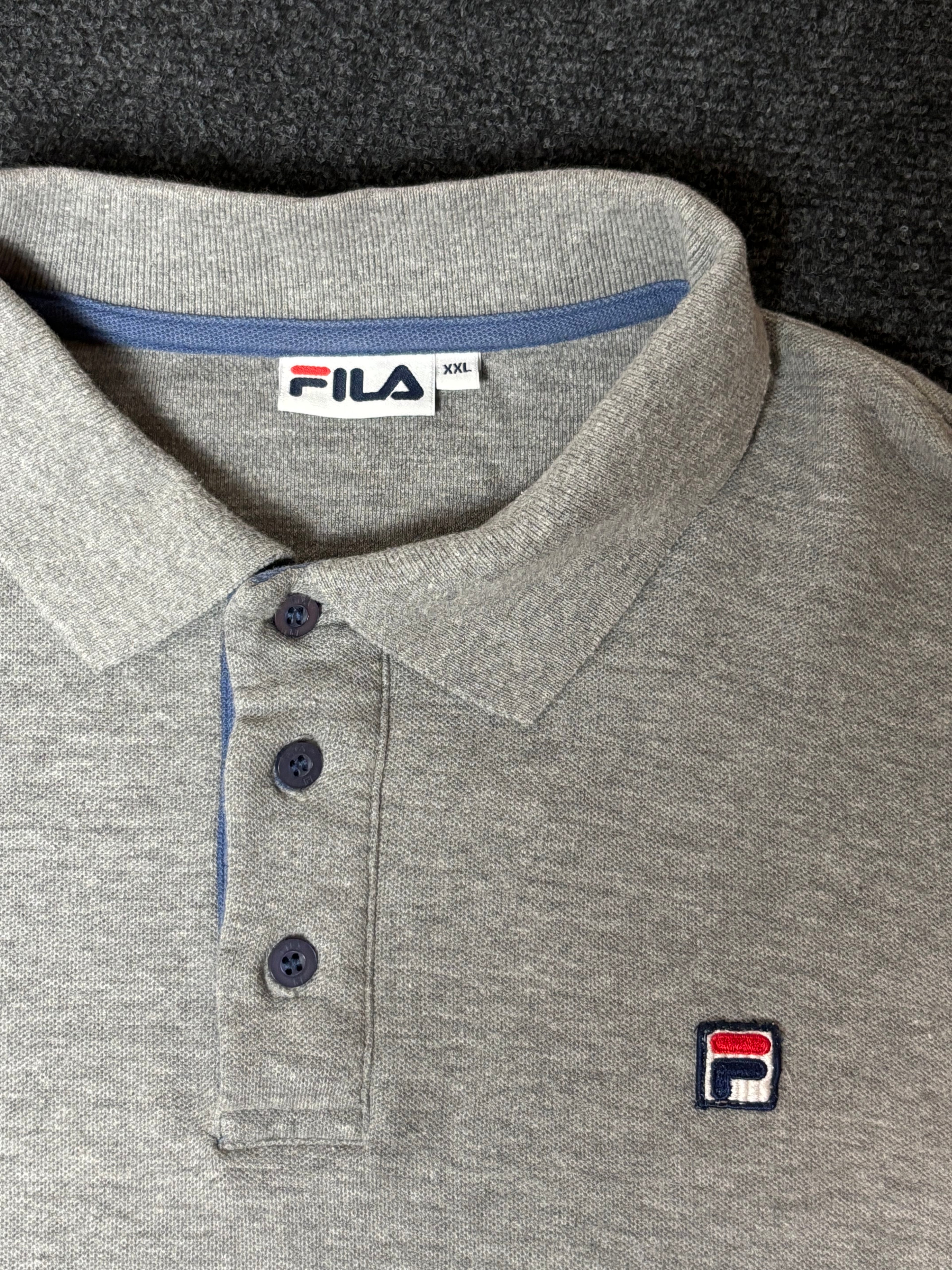 Fila Vintage Long Sleeve Polo Shirt