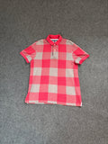 Tommy Hilfiger Poloshirt – Rot/Grau kariert (Größe M, Custom Fit)