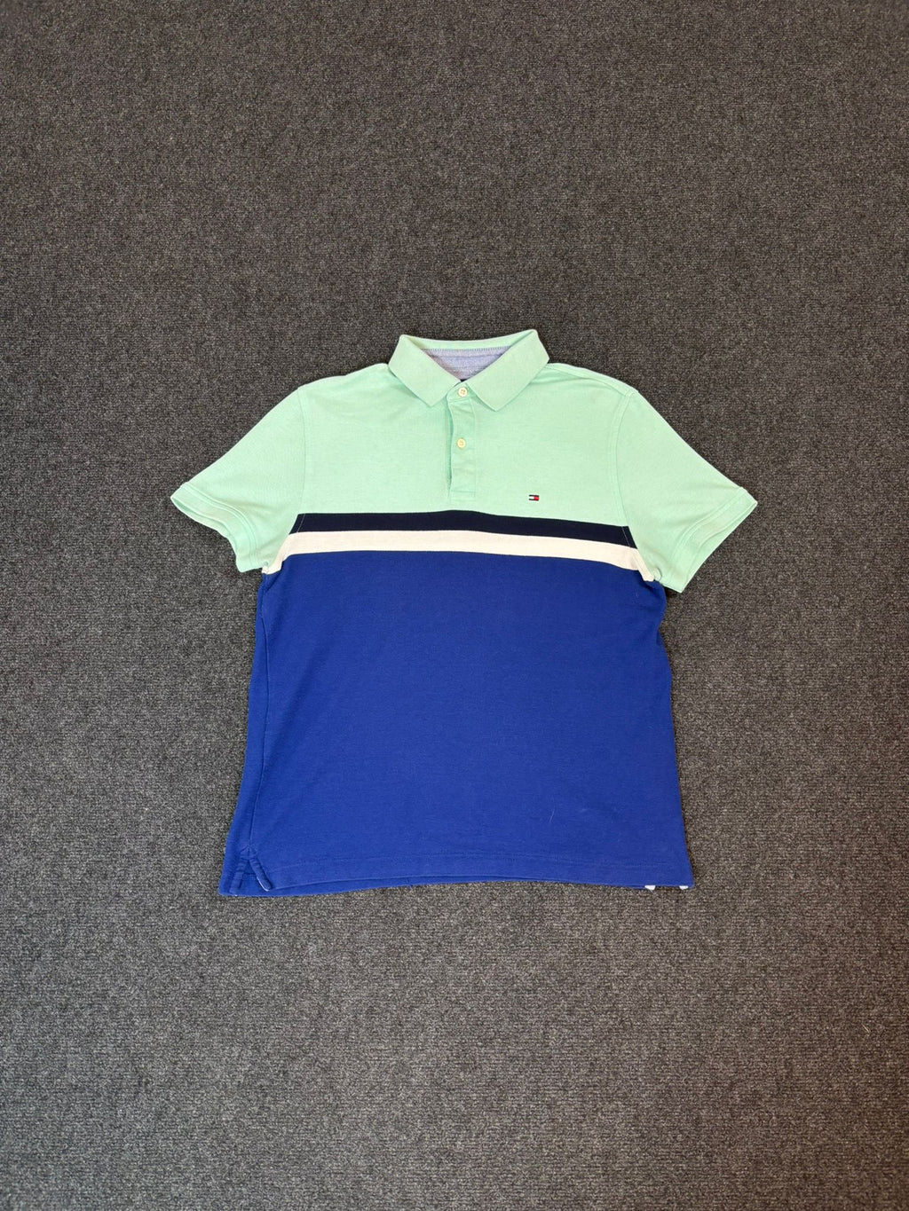 Tommy Hilfiger Polo - Blau/Grün (M)