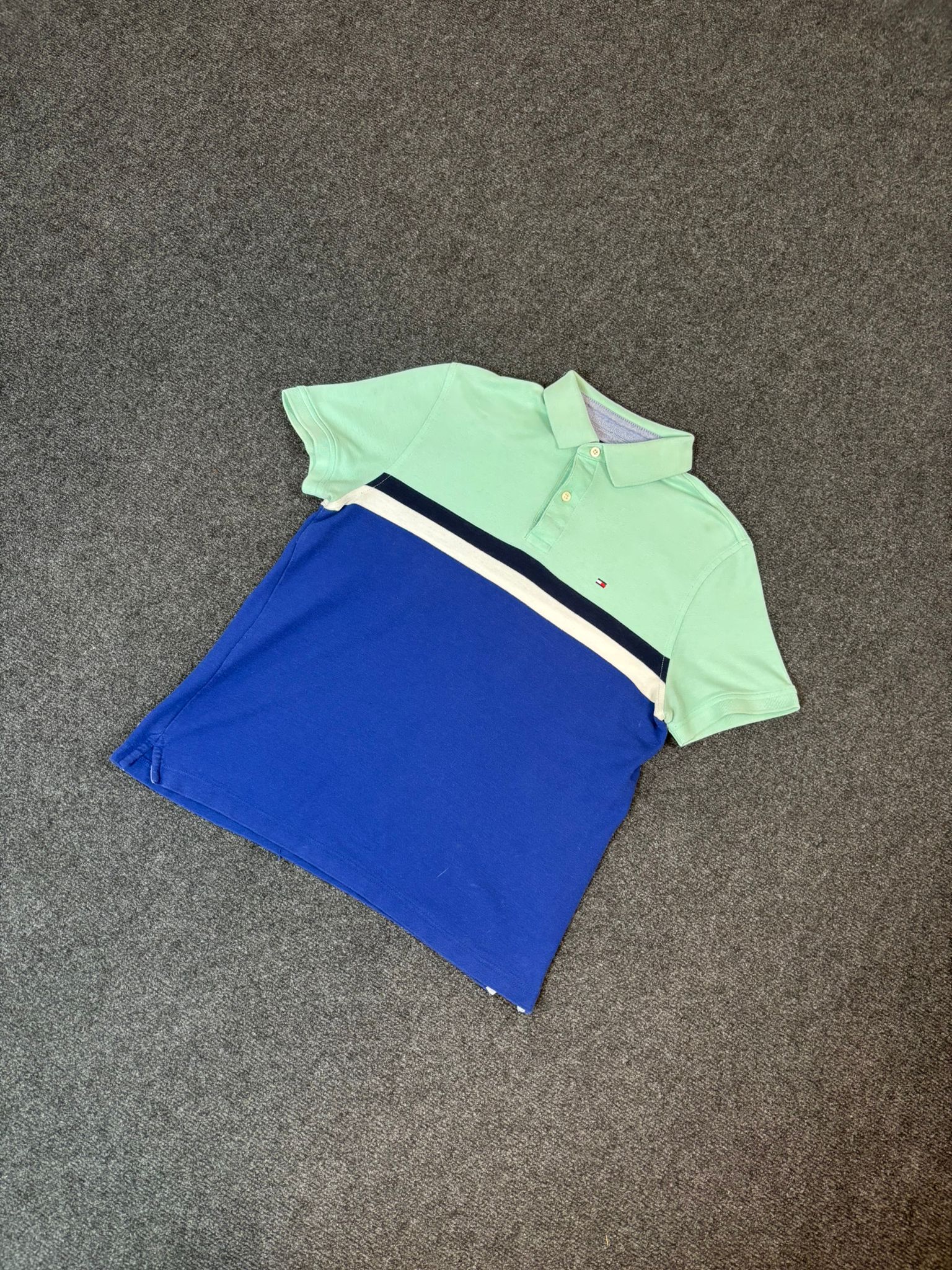 Tommy Hilfiger Polo - Blau/Grün (M)
