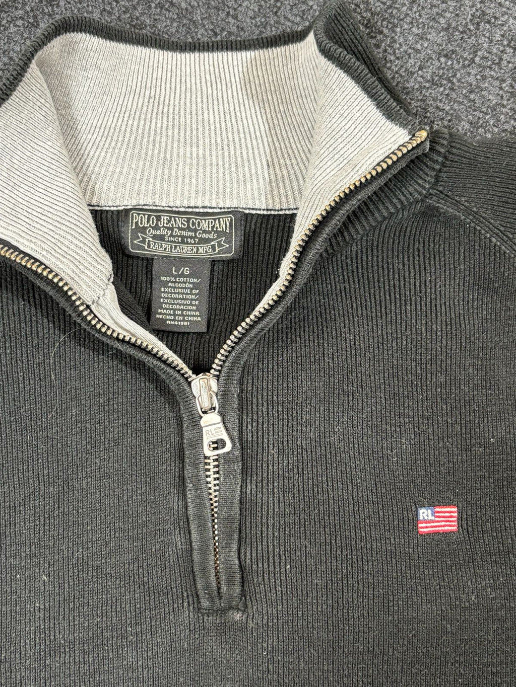 Vintage Ralph Lauren Sweater - Schwarz (L)