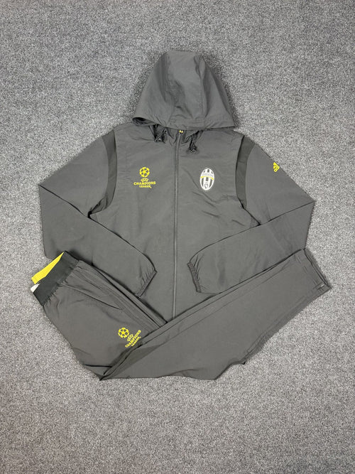 adidas Juventus Champions League Hooded Tracksuit – Grey