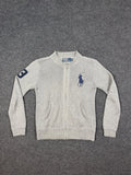 Polo Ralph Lauren Big Pony Zip Cardigan – Grey