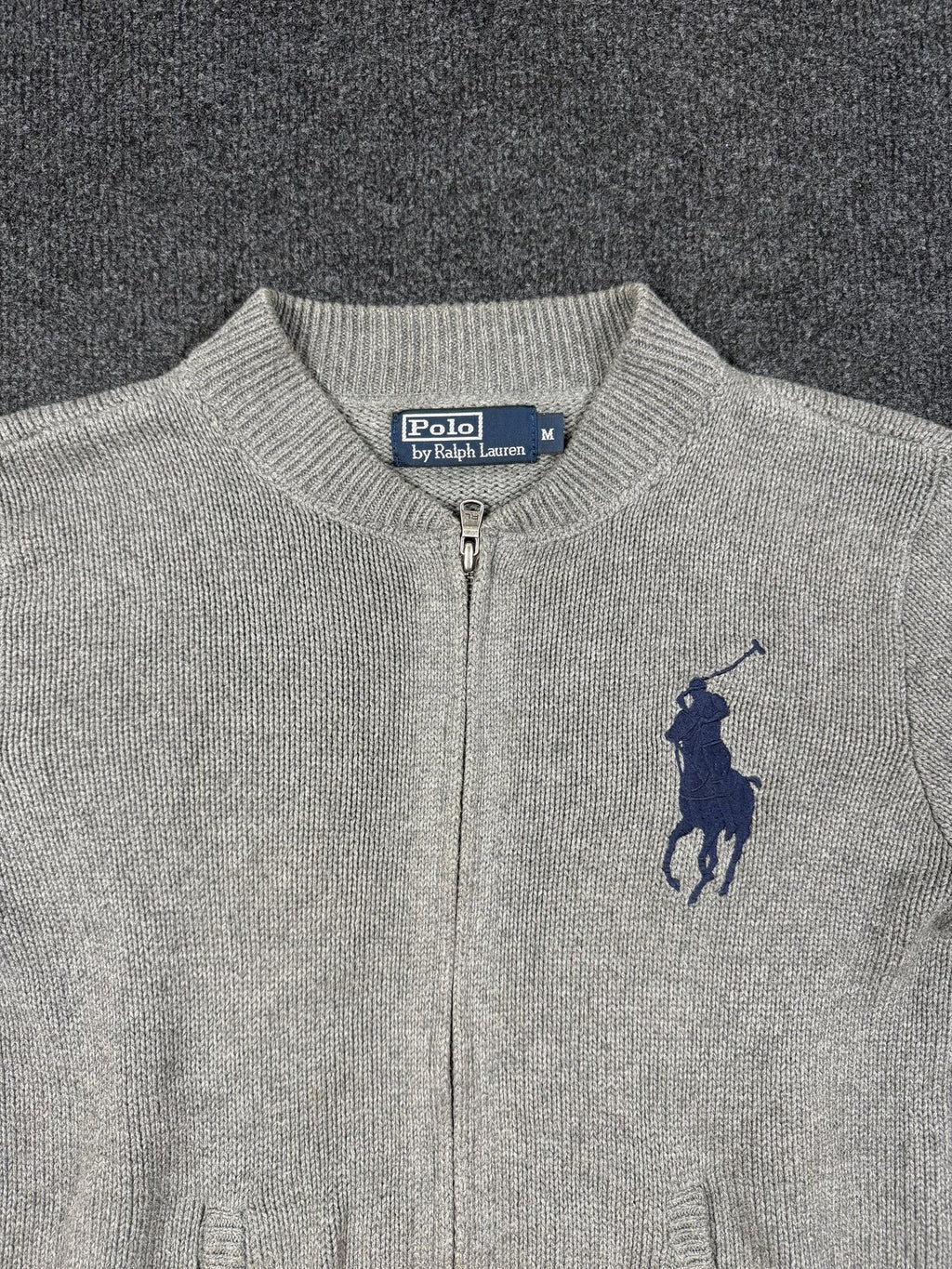 Polo Ralph Lauren Big Pony Zip Cardigan – Grey