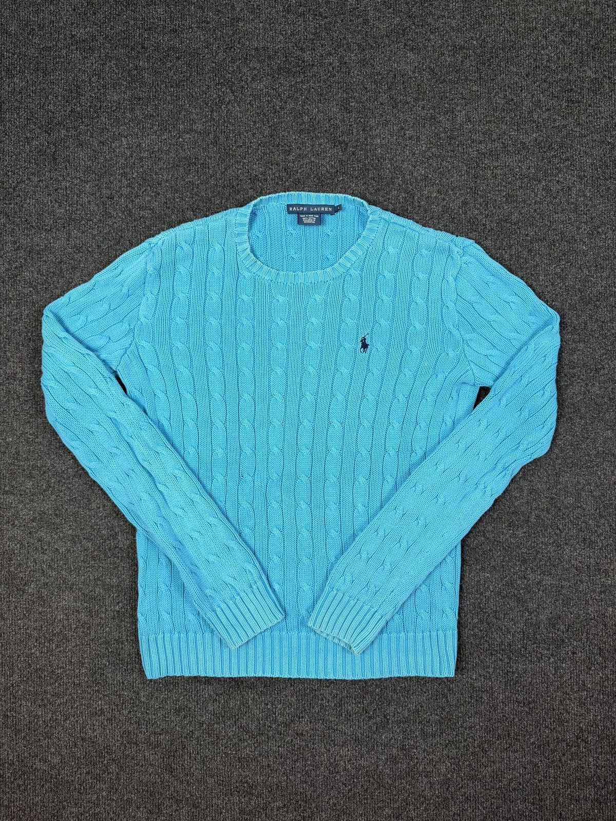 Ralph Lauren Cable Knit Jumper – Light Blue