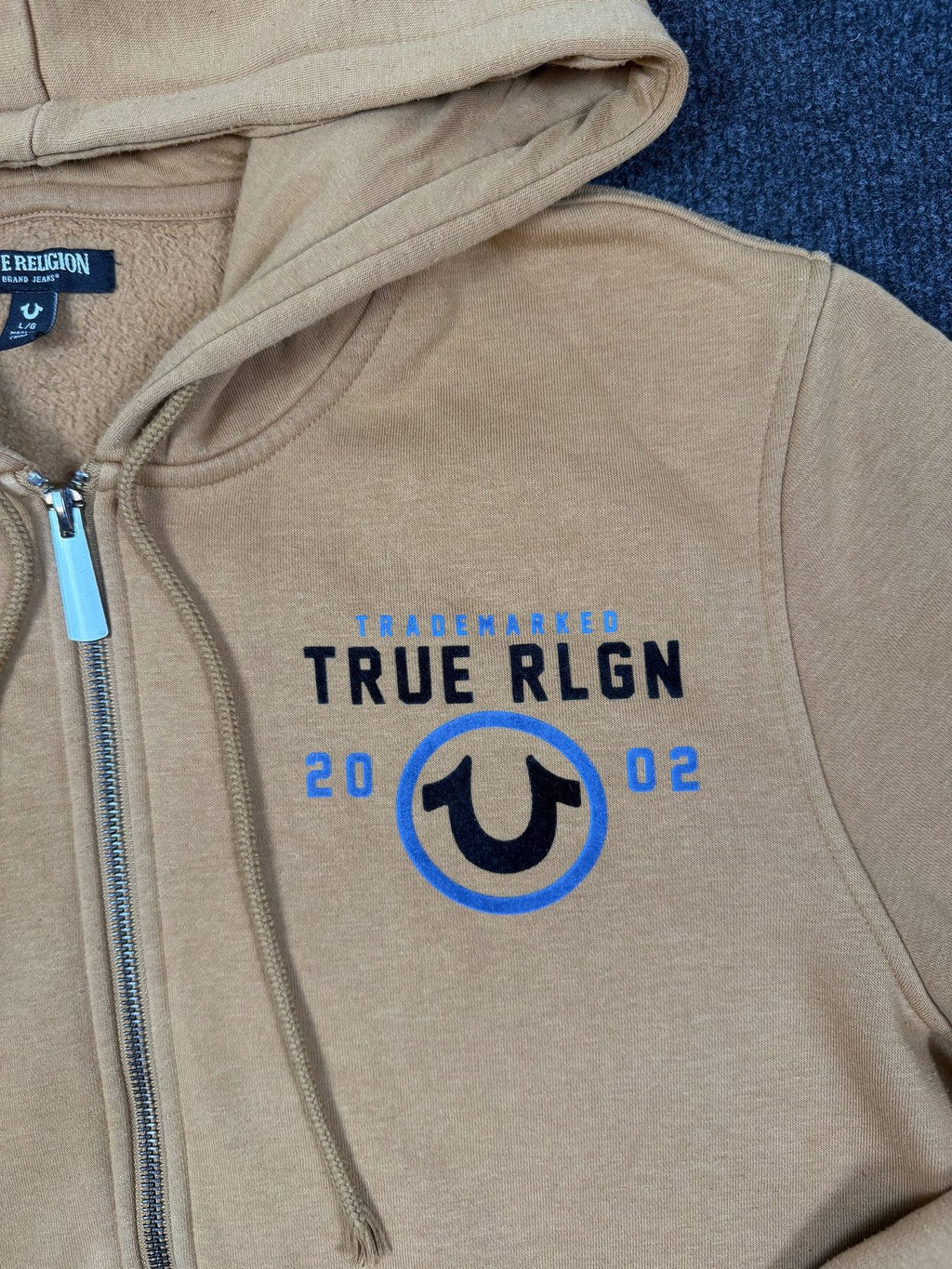 True Religion Zip Hoodie – Beige