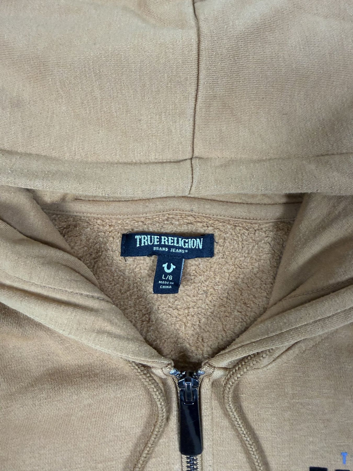 True Religion Zip Hoodie – Beige